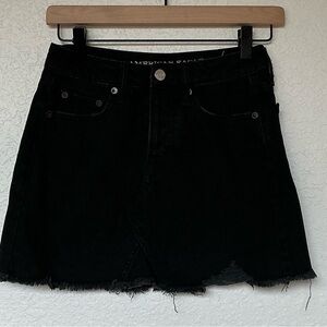 American Eagle Black Denim Mini Skirt